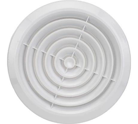 Решетка пластмассовая круглая с фланцем (d=150 мм; 195х195х40 мм) Эвент ПКС 195/150