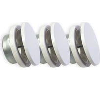 Диффузор приточный шумоподавляющий стальной белый DVR-100, комплект из 3-х шт ARIUS 135558