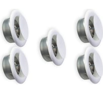 Диффузор/анемостат приточный стальной белый DVE-100, комплект из 5-и шт ARIUS 135541