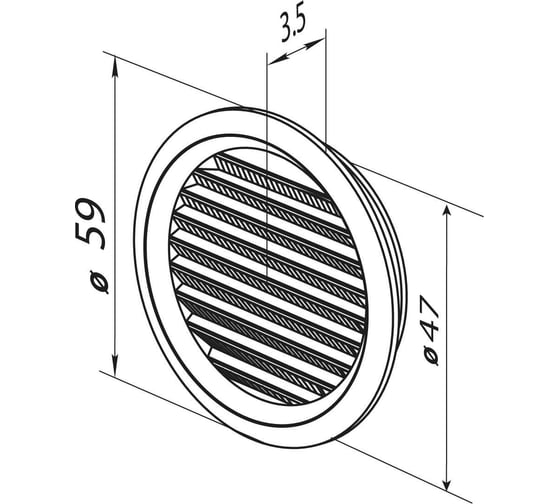 Решетка Zernberg Round 50/100 w/n комплект из 100 шт. 10244011