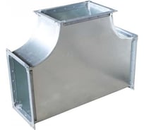 Тройник прямоугольного сечения с прямоугольной прямой врезкой Вентека 300x300-320/200x200-60 мм, рулон оцинкованный (08ПС) 0.5 мм 48-7990000003299