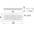Решетка вентиляционная GTV 480x80MM, цвет инокс ( упаковка 25 шт) KK-W80800-06 5