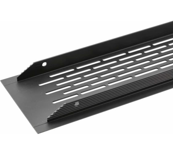 Решетка вентиляционная GTV 480x80 мм, цвет черный KK-W80480-20M