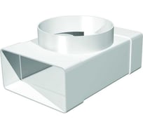 Тройник ERA ТФП D150 мм, с выходом 90x220 мм, пластик 922ТФ15П