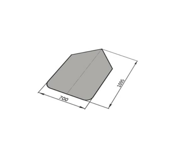 Лист притопочный стальной Угловой (1095х700 мм; черный муар) GRILLUX ВЗР2206-01
