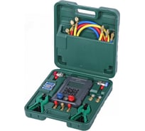 Коллектор манометрический электронный со шлангами и муфтами NORDBERG в кейсе NFG7K