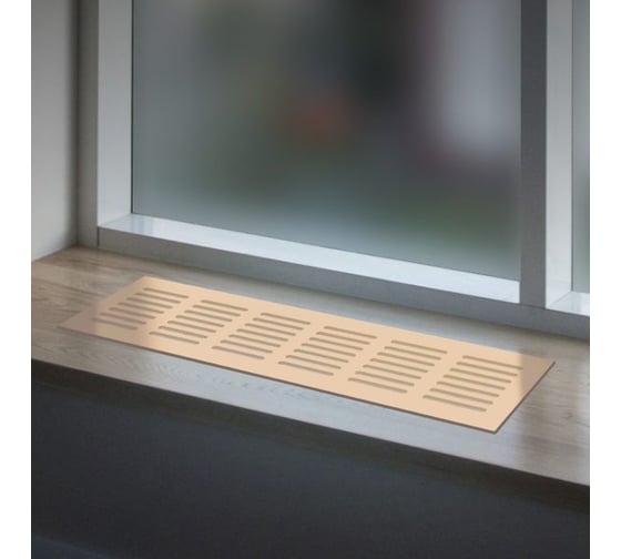 Решетка вентиляционная Вентмаркет 50x500мм, металлическая врезная, орех VRZ100060nut 1