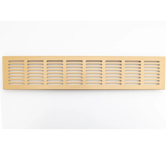Решетка вентиляционная ООО Вентмаркет 400х60мм, металлическая врезная, Натуральный дуб VRZ40060Natural oak 1