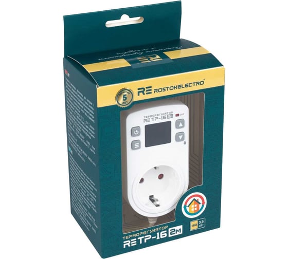 Терморегулятор розеточный ROSTOKELECTRO ТР-16 2м 46-411