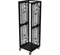 Дровница металлическая ПРОФМЕТСТИЛЬ Ритм с колесами 1155