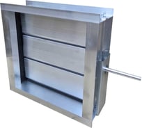 Воздушный клапан TECHNO TVK-300 квадратный, с площадкой под привод, размер 300x300 мм 580300