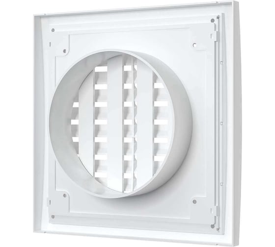 Решетка вентиляционная ERA RRPF фланец D125 разъемная регулируемая, 200x200, пластик 2020RRP12,5F