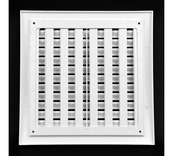 Вентиляционная решетка KRAFTAIR 220x220, разъемная, со шторкой, в рамке, белая Решетка 220х220 Ш Д
