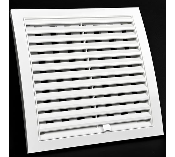 Вентиляционная решетка KRAFTAIR 220x220, разъемная, со шторкой, в рамке, белая Решетка 220х220 Ш Д