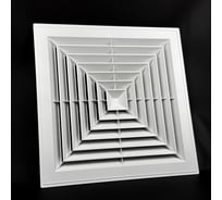 Потолочная решетка KRAFTAIR пластиковая, диффузорного типа, 600x600 мм Диффузор 600х600