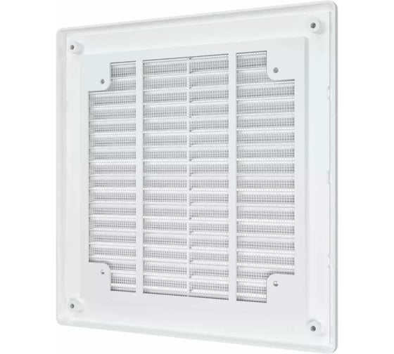 Решетка вентиляционная KRAFTAIR разъёмная с москитной сеткой 180x180 белая А001_123029864