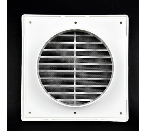 Решетка вентиляционная KRAFTAIR разъёмная с москитной сеткой 180x180 белая А001_123029864
