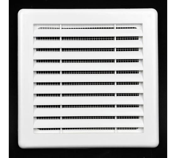 Решетка вентиляционная разъёмная с москитной сеткой KRAFTAIR 180x180 белая А001 А001_123029864