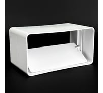 Соединитель плоских воздуховодов KRAFTAIR 55x110 мм с обратным клапаном белый из ПВХ пластика Соединитель 55х110 Ф клапан