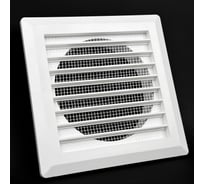Решетка вентиляционная KRAFTAIR 175x175 мм с фланцем 125мм с москитной сеткой К005_135723913
