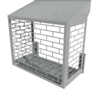 Корзина для кондиционера АрсеналЪ Кладка 642x940x541 Центральная, две боковые и нижняя панели с косой крышей КС-42-0940-К