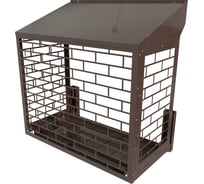 Корзина для кондиционера АрсеналЪ Кладка 792x1040x571 Центральная, две боковые и нижняя панели с косой крышей КК-42-1040-К