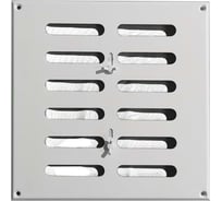 Решетка вентиляционная регулируемая ООО Вентмаркет 300х250мм, металлическая из оцинкованной стали, белый SGW300250