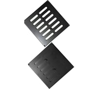 Решетка вентиляционная регулируемая ООО Вентмаркет 600х600мм, металлическая из оцинкованной стали, черный SGB600600