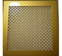 Решетка вентиляционная ООО Вентмаркет 150х150 мм, металлическая на саморезах, цветок, золото VRC00102S