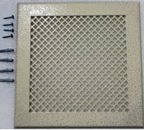 Вентиляционная решетка металлическая на саморезах ООО Вентмаркет 100x100мм VRC00104S