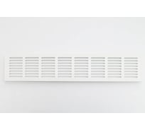 Решетка вентиляционная ООО Вентмаркет 400х80мм, металлическая врезная, белый VRZ40080