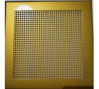 Решетка вентиляционная ООО Вентмаркет 300х300 мм, металлическая на магнитах, квадрат, золото VRQ003025