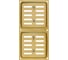 Решетка вентиляционная регулируемая DOMART 200x100 золото 4660046018993 1