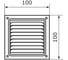 Решетка вентиляционная DOMART 100x100, с сеткой, бронза антик 4620007780246 2