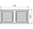 Решетка вентиляционная DOMART 100x200, с сеткой, белый 4620007780321 2