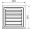 Решетка вентиляционная DOMART 150x150, с сеткой, серый металлик 4620007780499 2