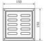 Решетка вентиляционная DOMART 150x150 модель 2 белый 4660046005214 2