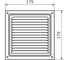 Решетка вентиляционная DOMART 175x175 бежевый 4660046018054 2