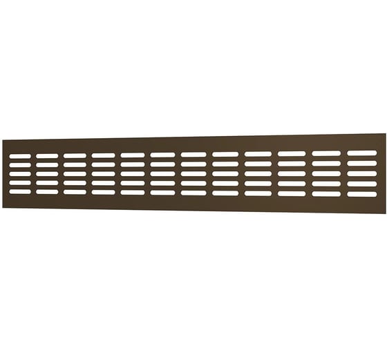 Решетка вентиляционная переточная ERA DP AL 480x80 алюминий Dark bronze 4808DP Al Dark bronze 1