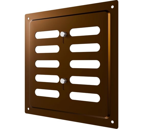 Решетка вентиляционная регулируемая ERA MER 175x175 окрашенная сталь Metallic brown 1717MER Metallic brown 1