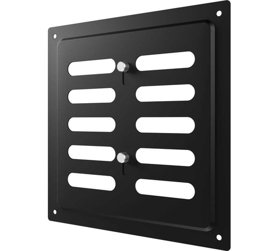 Решетка вентиляционная регулируемая ERA MER 175x175 окрашенная сталь Black 1717MER Black 1