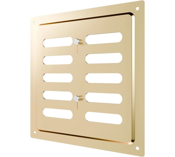 Решетка вентиляционная регулируемая ERA MER 175x175 окрашенная сталь Gold 1717MER Gold 1