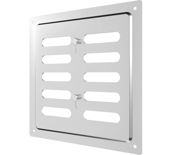 Решетка вентиляционная регулируемая ERA MER 175x175 окрашенная сталь Chrome 1717MER Chrome 1