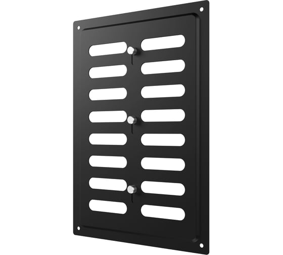 Решетка вентиляционная регулируемая ERA MER 170x240 окрашенная сталь Black 1724MER Black 1