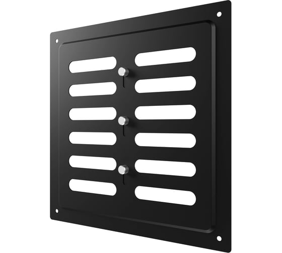 Решетка вентиляционная регулируемая ERA MER 200x200 окрашенная сталь Black 2020MER Black 1