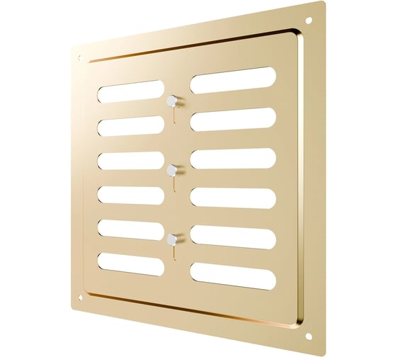 Решетка вентиляционная регулируемая ERA MER 200x200 окрашенная сталь Gold 2020MER Gold 1
