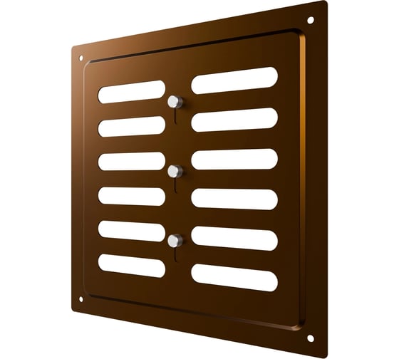 Решетка вентиляционная регулируемая ERA MER 200x200 окрашенная сталь Metallic brown 2020MER Metallic brown 1