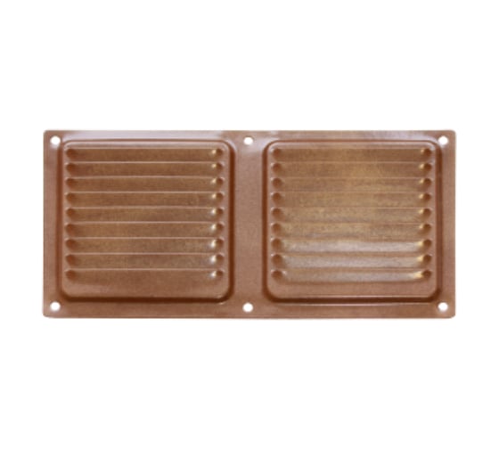 Решетка вентиляционная DOMART 100x200, с сеткой, коричневый металлик 4620007780352 1