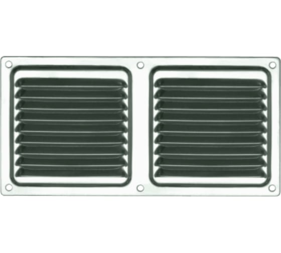 Решетка вентиляционная DOMART 100x200, цинк 4660046003876 1