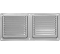 Решетка вентиляционная DOMART 100x200, с сеткой, серый металлик 4620007780390